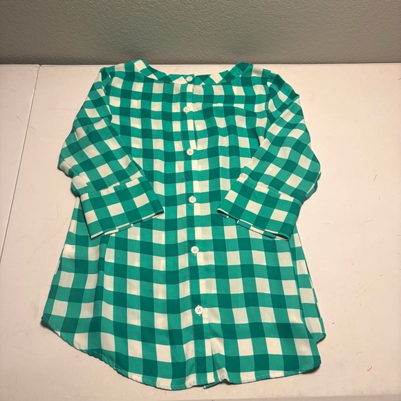 Banana Republic Teal and White Plaid Top - Picture 11 of 11